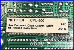 Notifier CPU-500 Fire Alarm System 500 Control Panel CPU