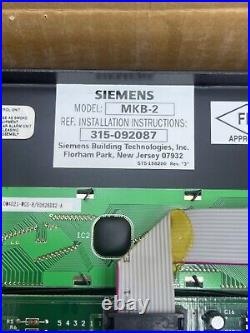 Siemens Mkb-2 Panel Control Fire Alarm System 315-092087