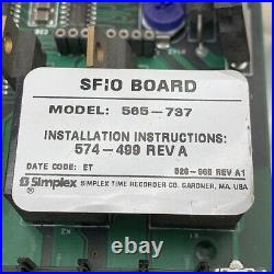 Simplex 565-737 SFIO Fire Alarm Control Panel Main Board