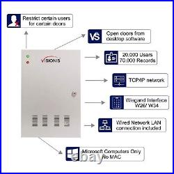 VS-AXESS-4DLX Four Door Access Control Panel + Software + Fire Alarm Ext. Board