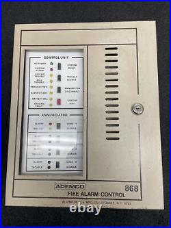 Vintage Fire Alarm System Control Panel ADEMCO 868 Untested